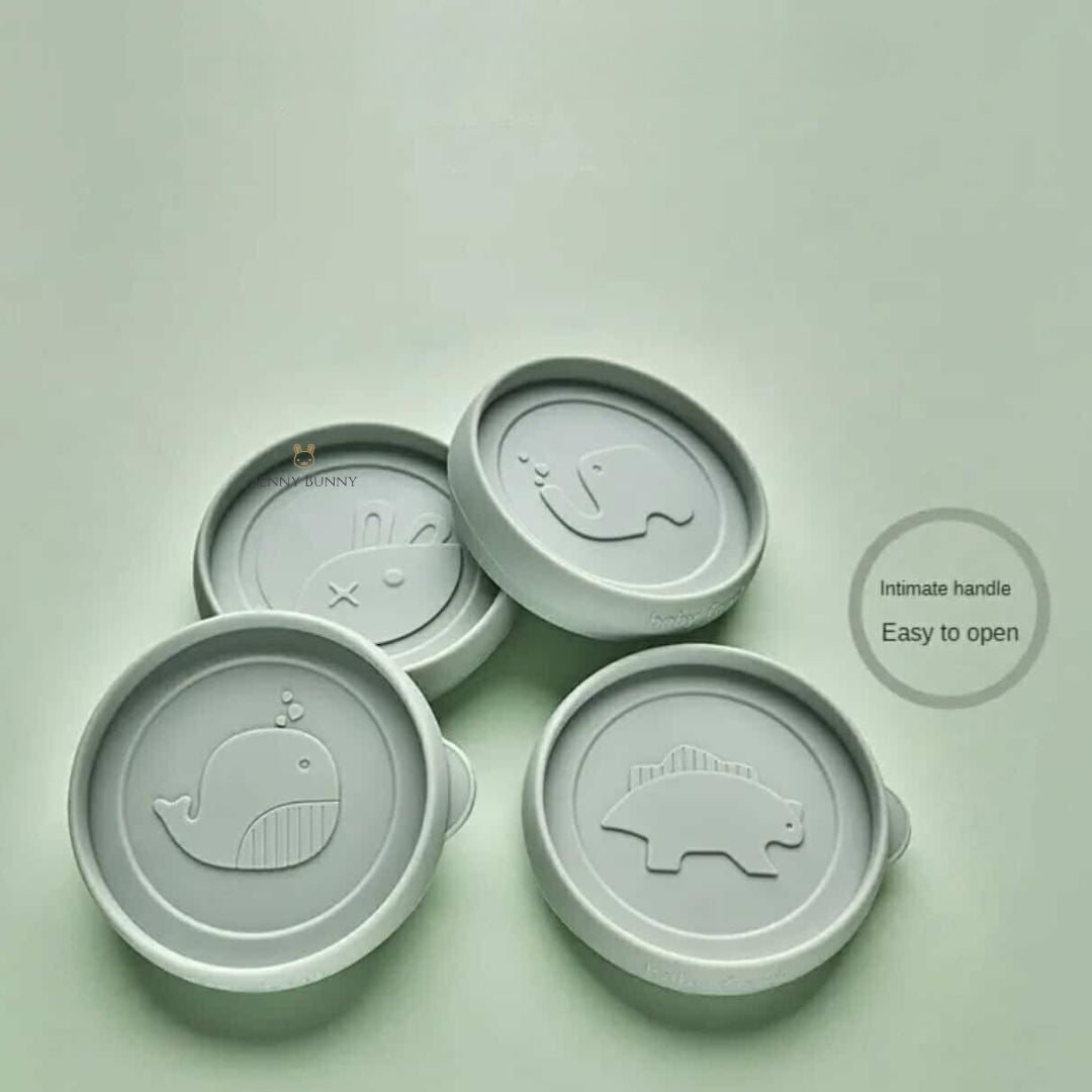 Glass Baby Food Jars with Silicone Lids